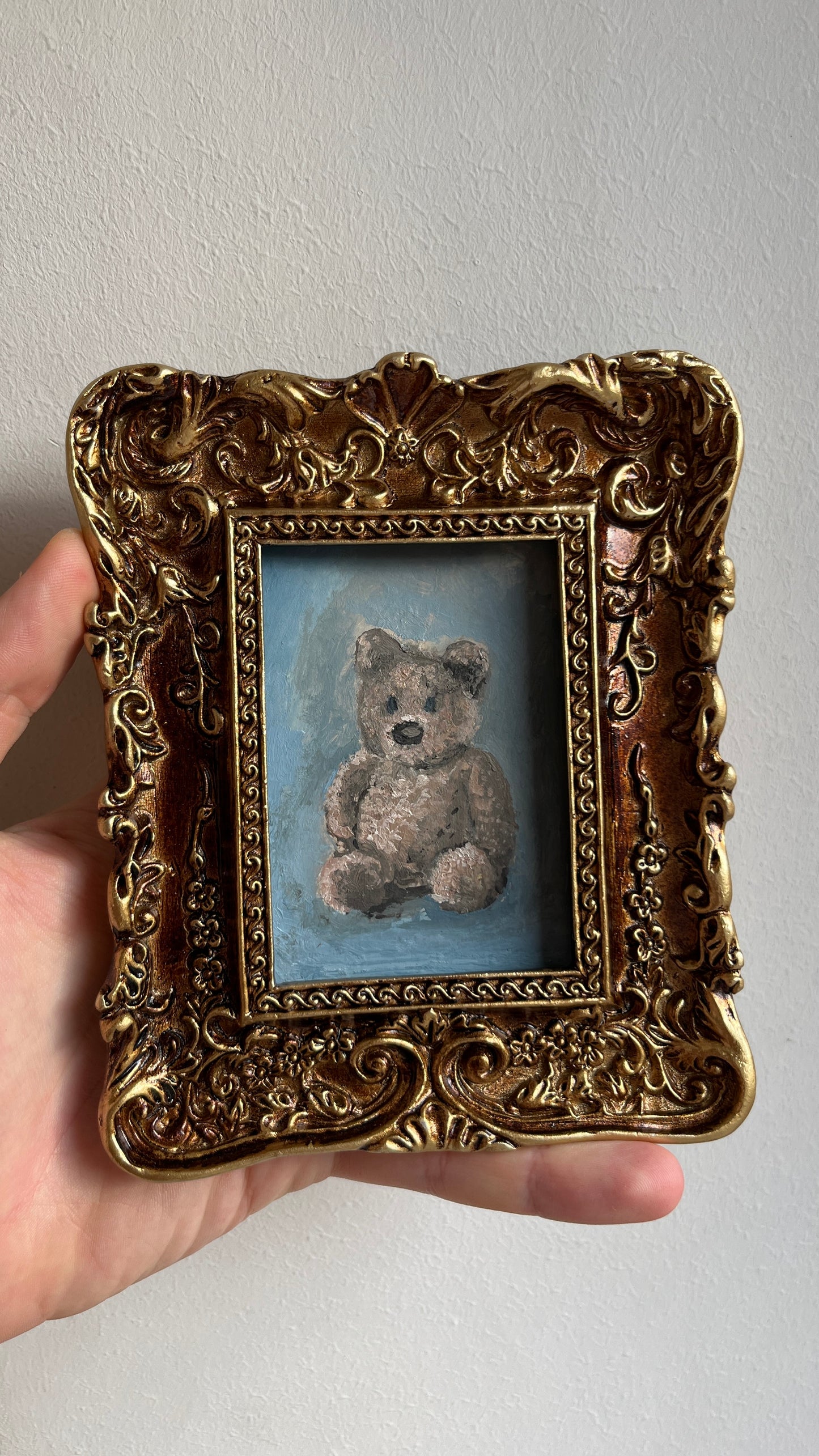 Teddy Bear  - Framed Original Painting