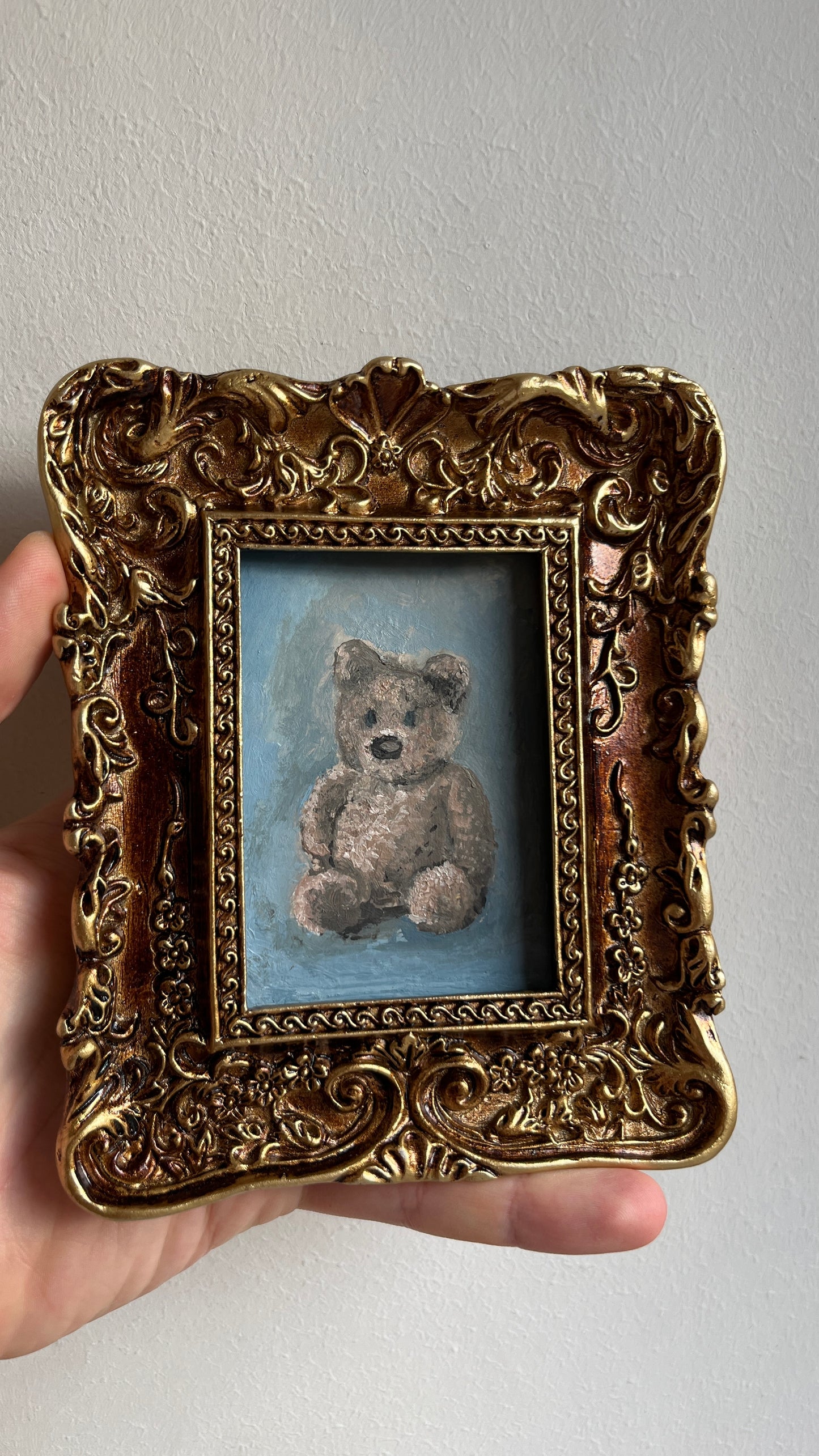 Teddy Bear  - Framed Original Painting