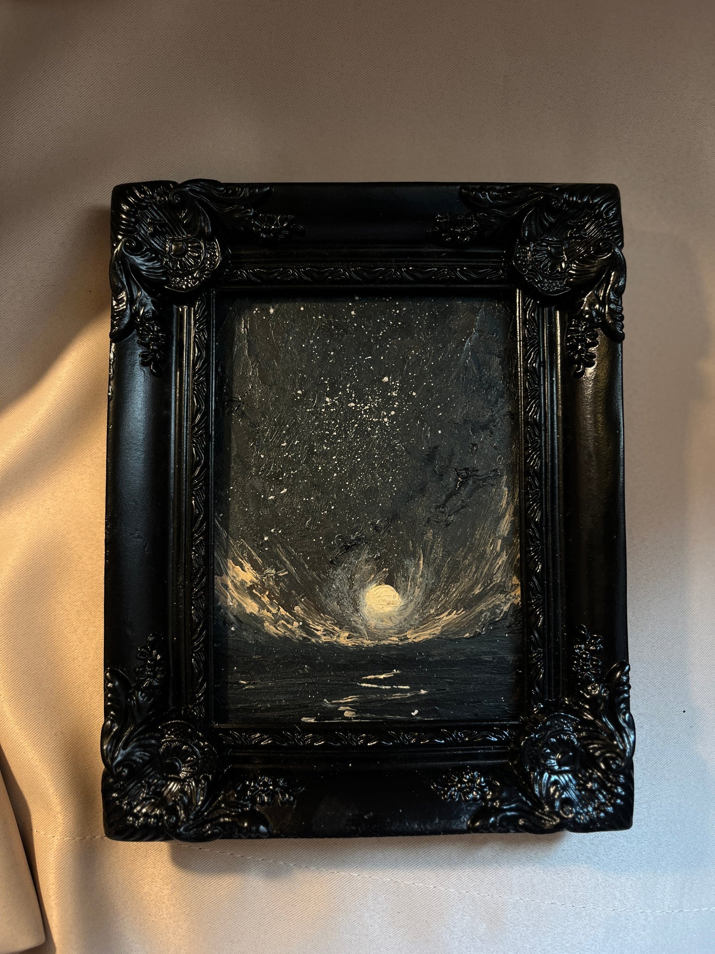 Framed Canyon Original Oil Painting 5x7 inch