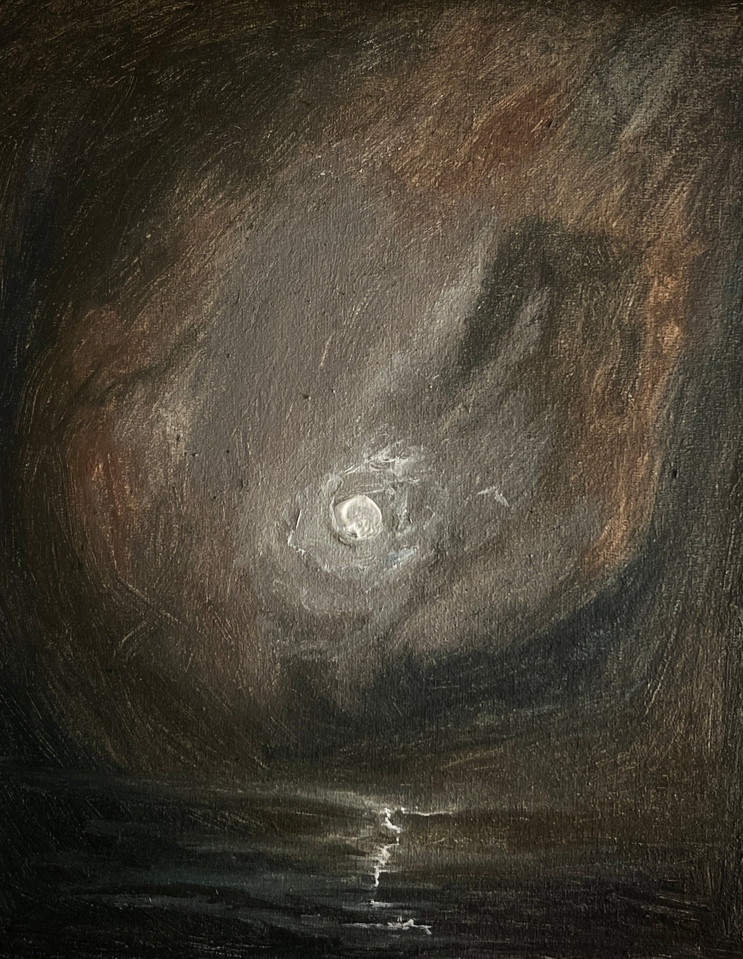 Cascade – Original Gothic Oil Painting 24x30 cm (9.4×12 in)