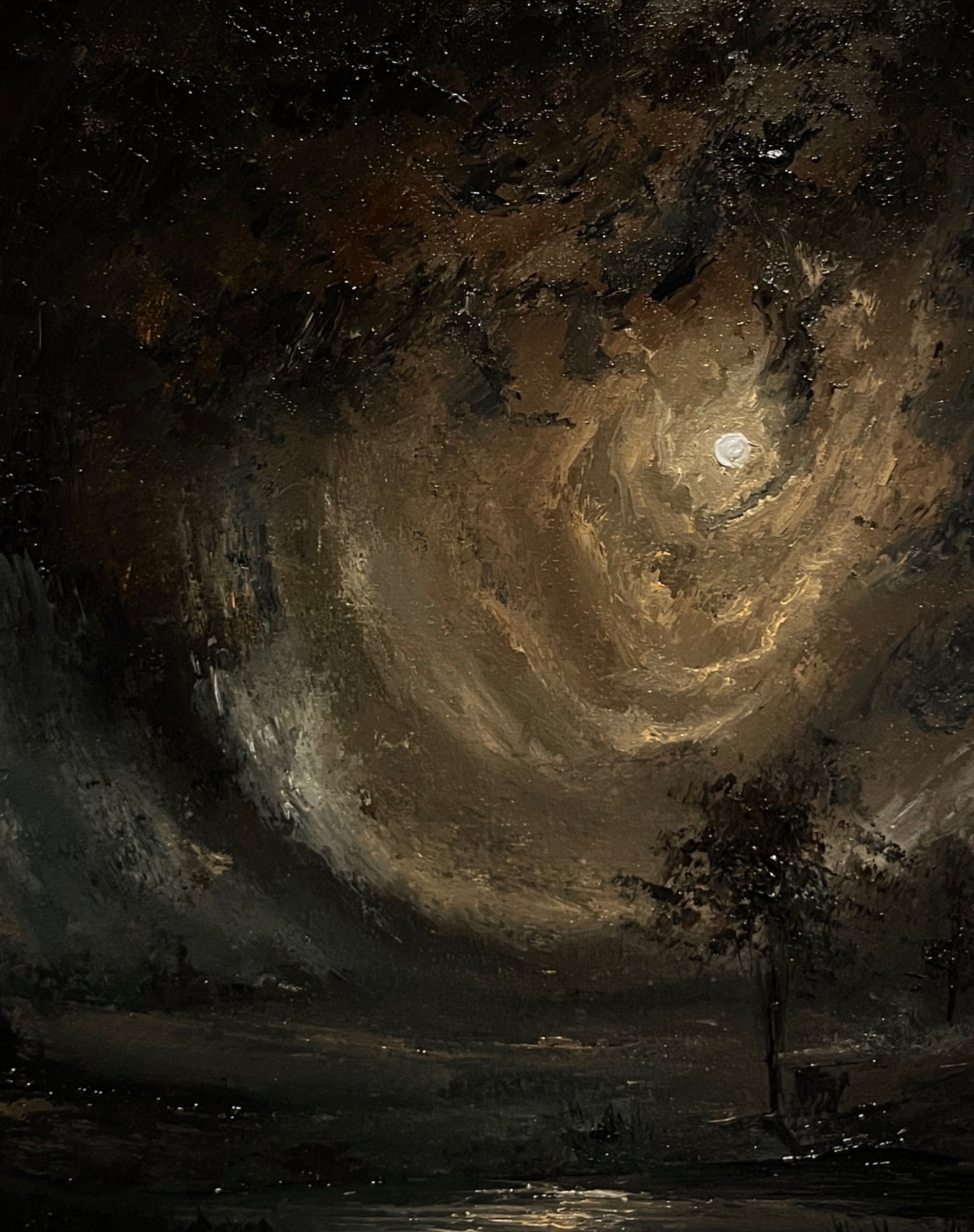 Crown of Shadows – Original Gothic Oil Painting 24x30 cm (9.4x12 in)
