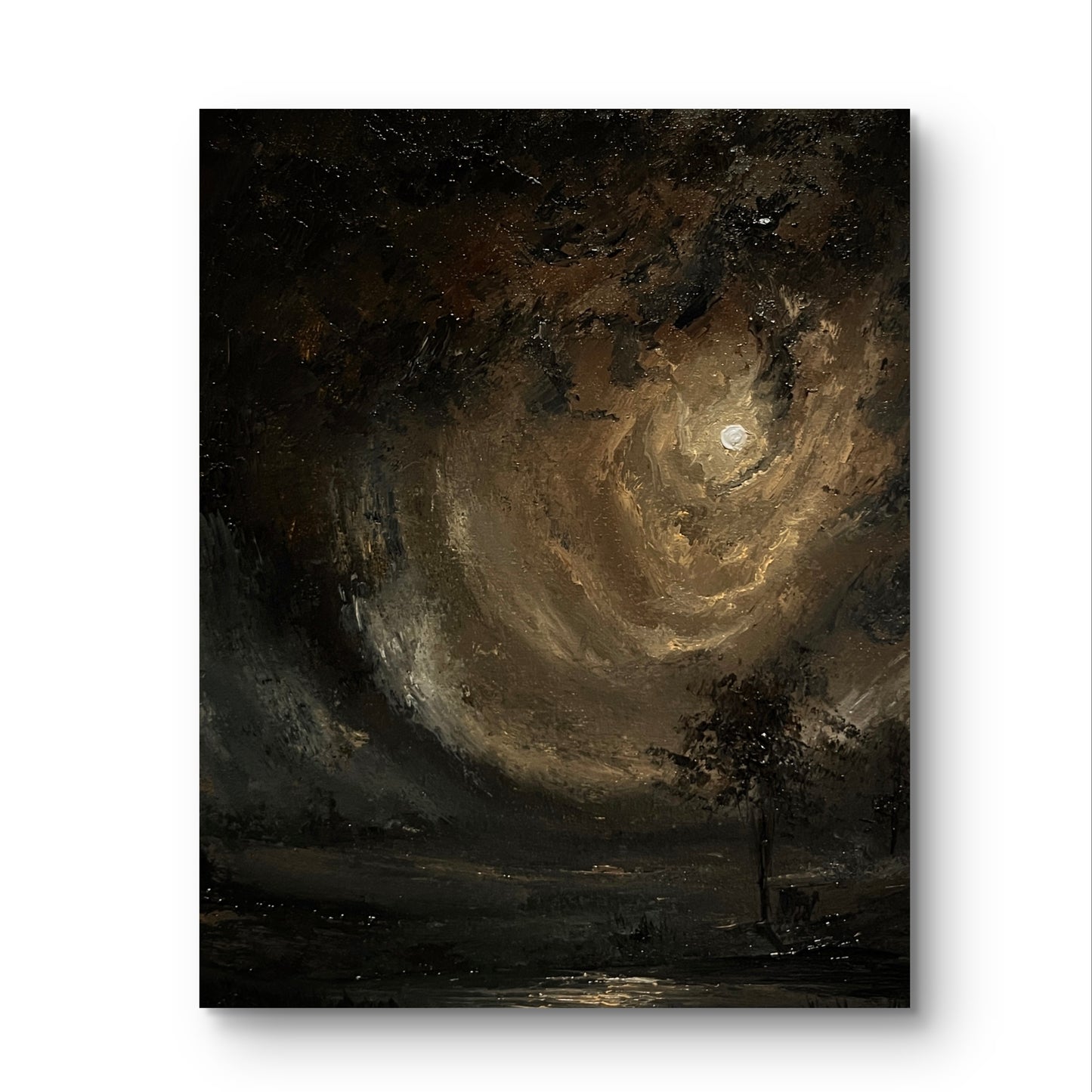 Crown of Shadows – Original Gothic Oil Painting 24x30 cm (9.4x12 in)