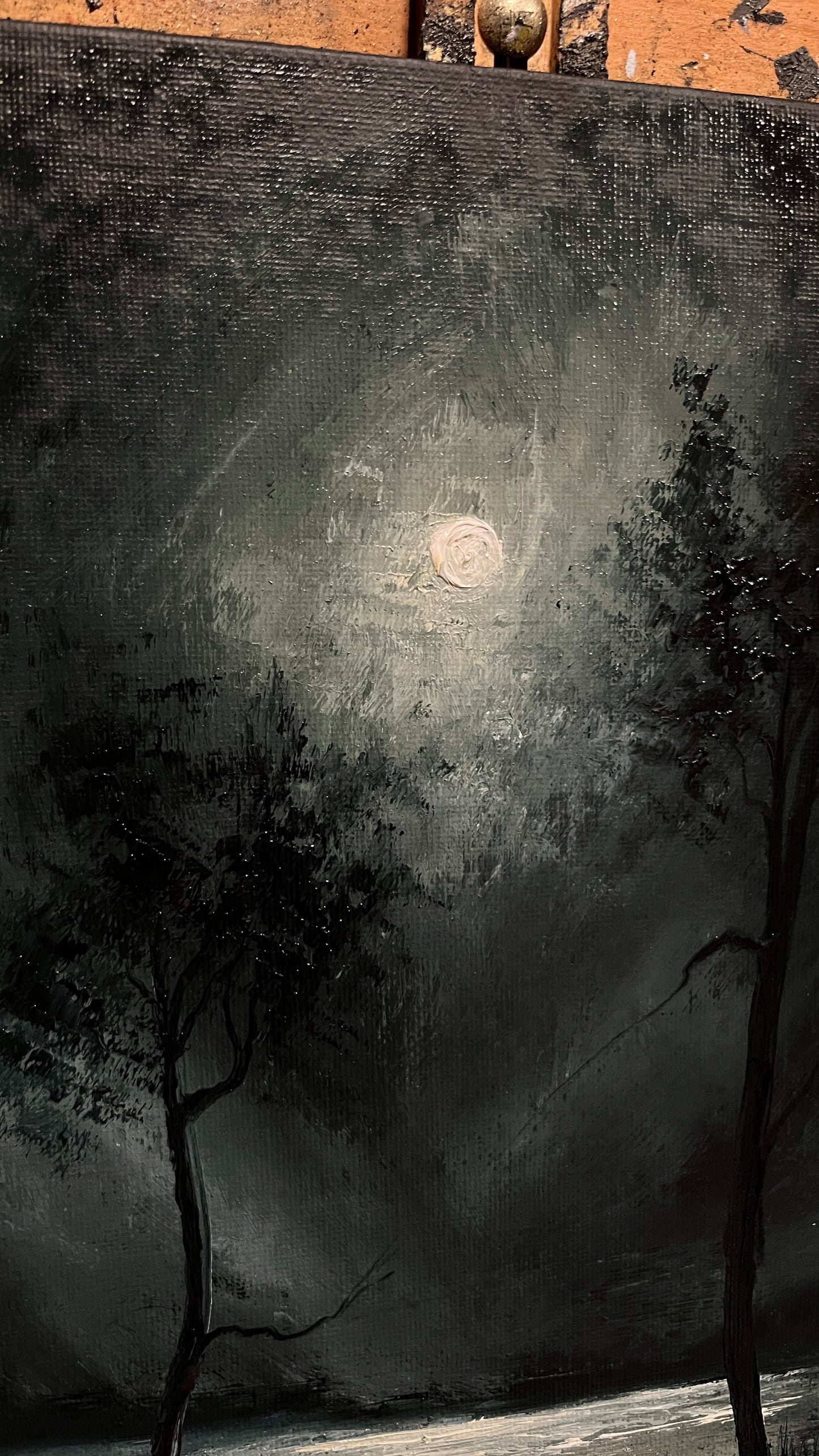 Keepers of the Silence – Original Gothic Oil Painting 24x30 cm (9.4×12 in)