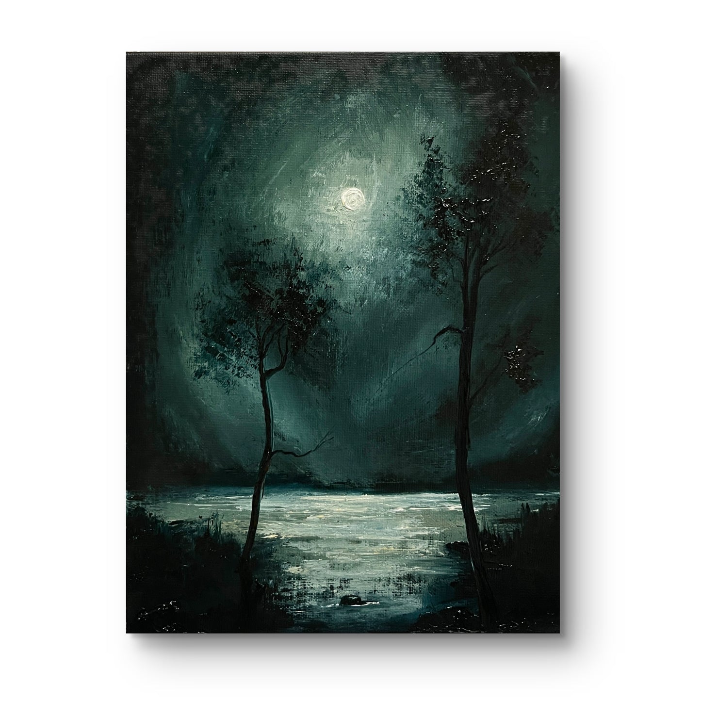 Keepers of the Silence – Original Gothic Oil Painting 24x30 cm (9.4×12 in)