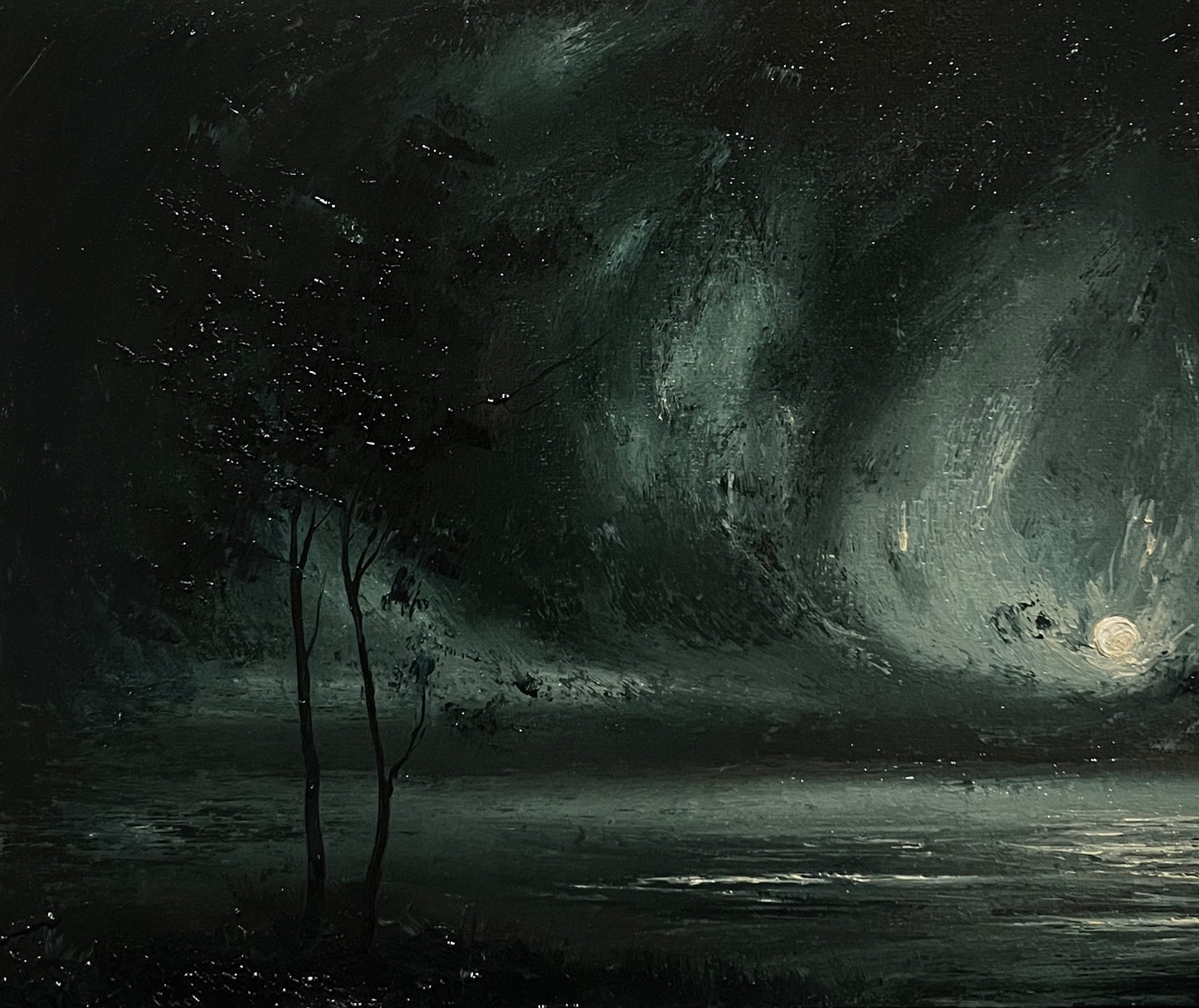 Veil of Eternity – Original Gothic Oil Painting 24x30 cm (9.4×12 in)