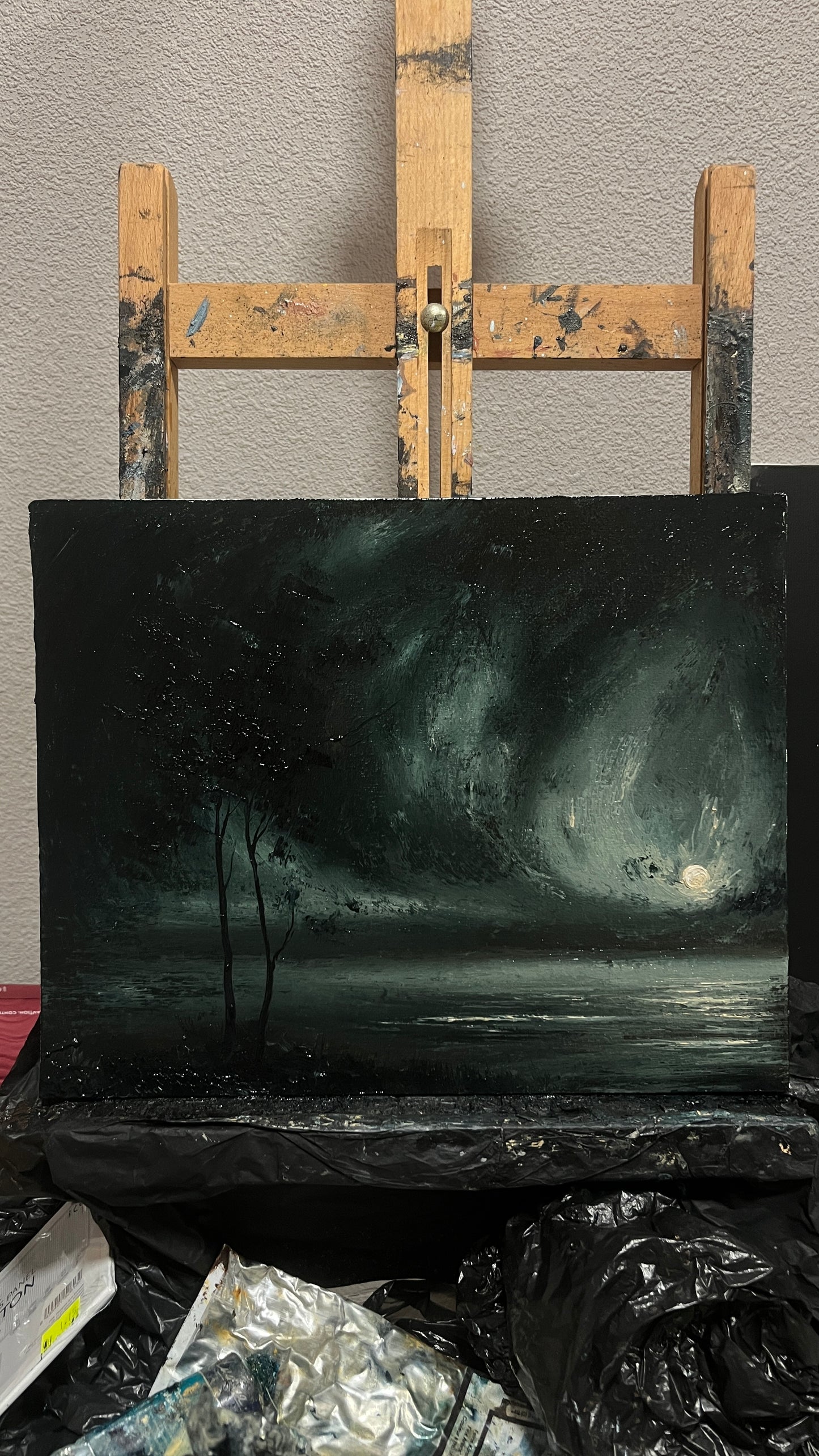 Veil of Eternity – Original Gothic Oil Painting 24x30 cm (9.4×12 in)