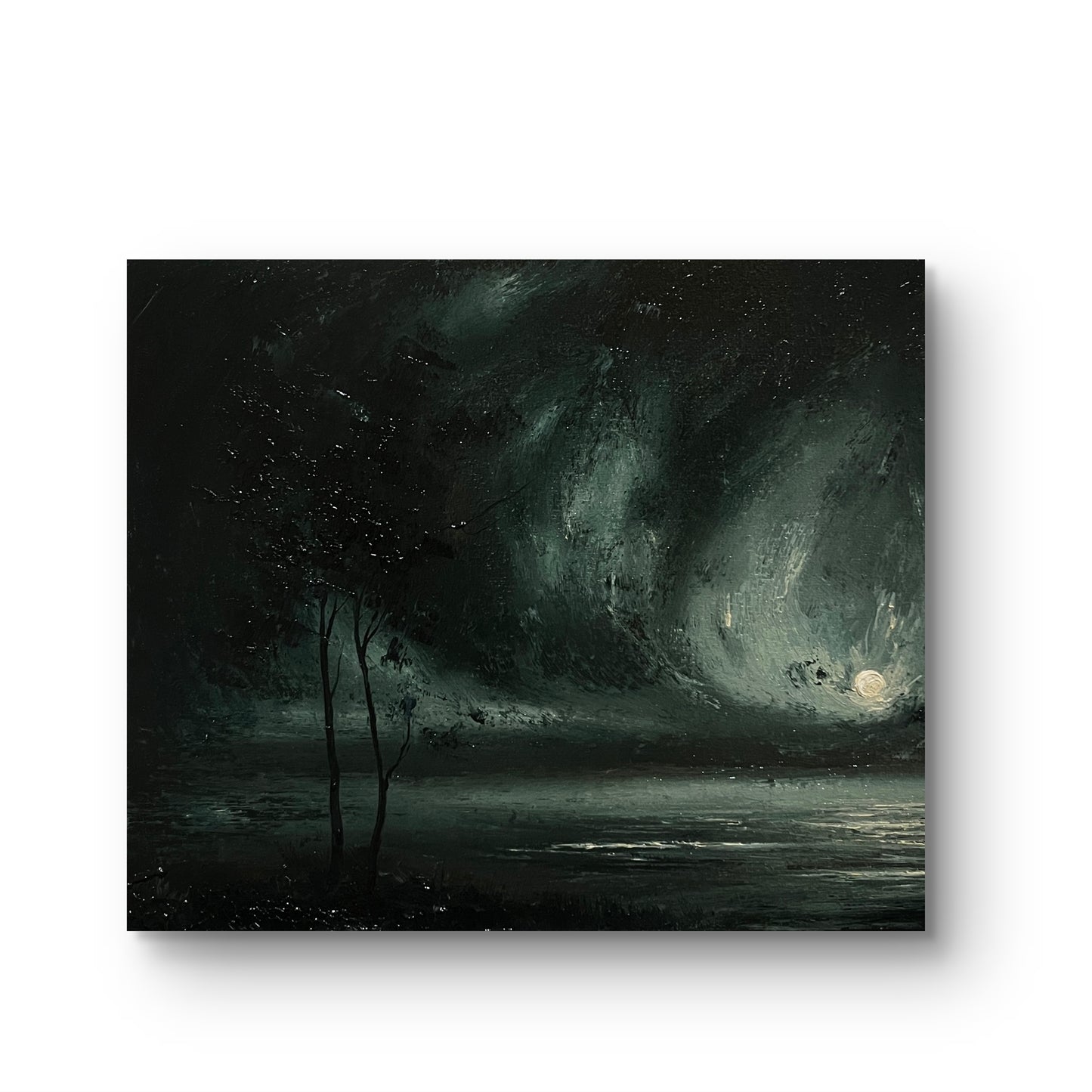 Veil of Eternity – Original Gothic Oil Painting 24x30 cm (9.4×12 in)