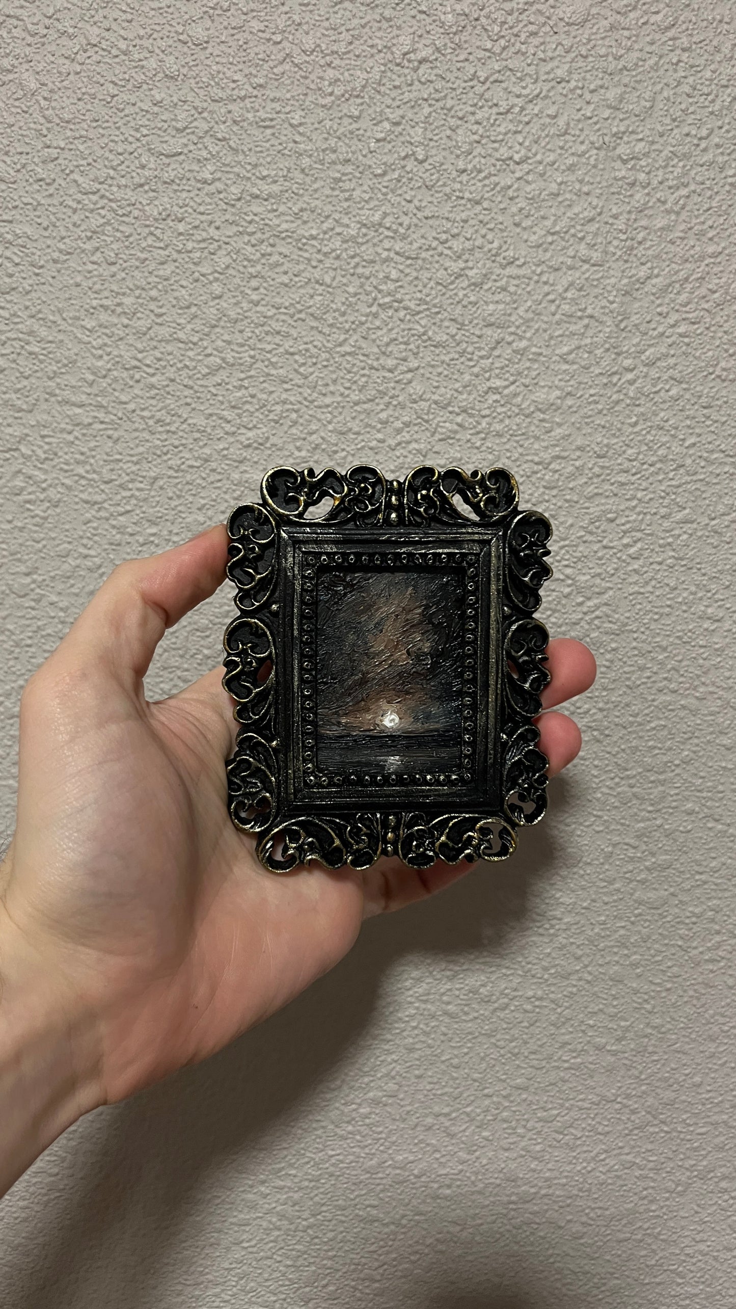 The Last Horizon – Original Miniature Gothic Oil Painting