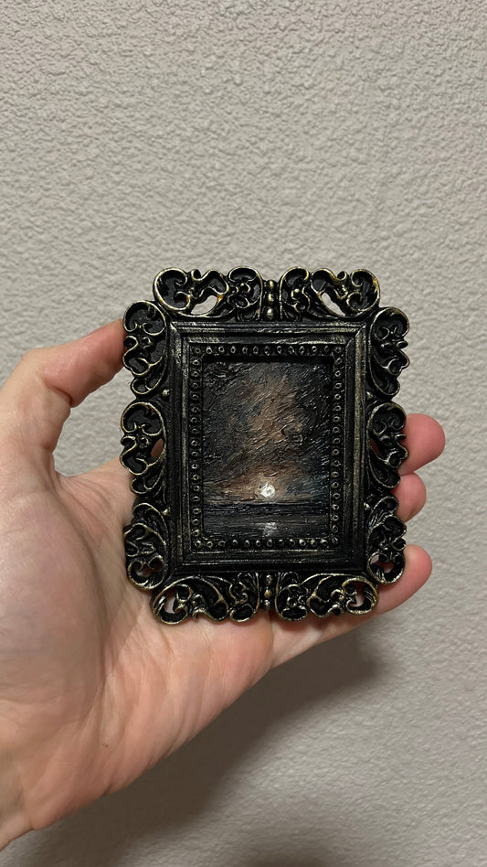 The Last Horizon – Original Miniature Gothic Oil Painting