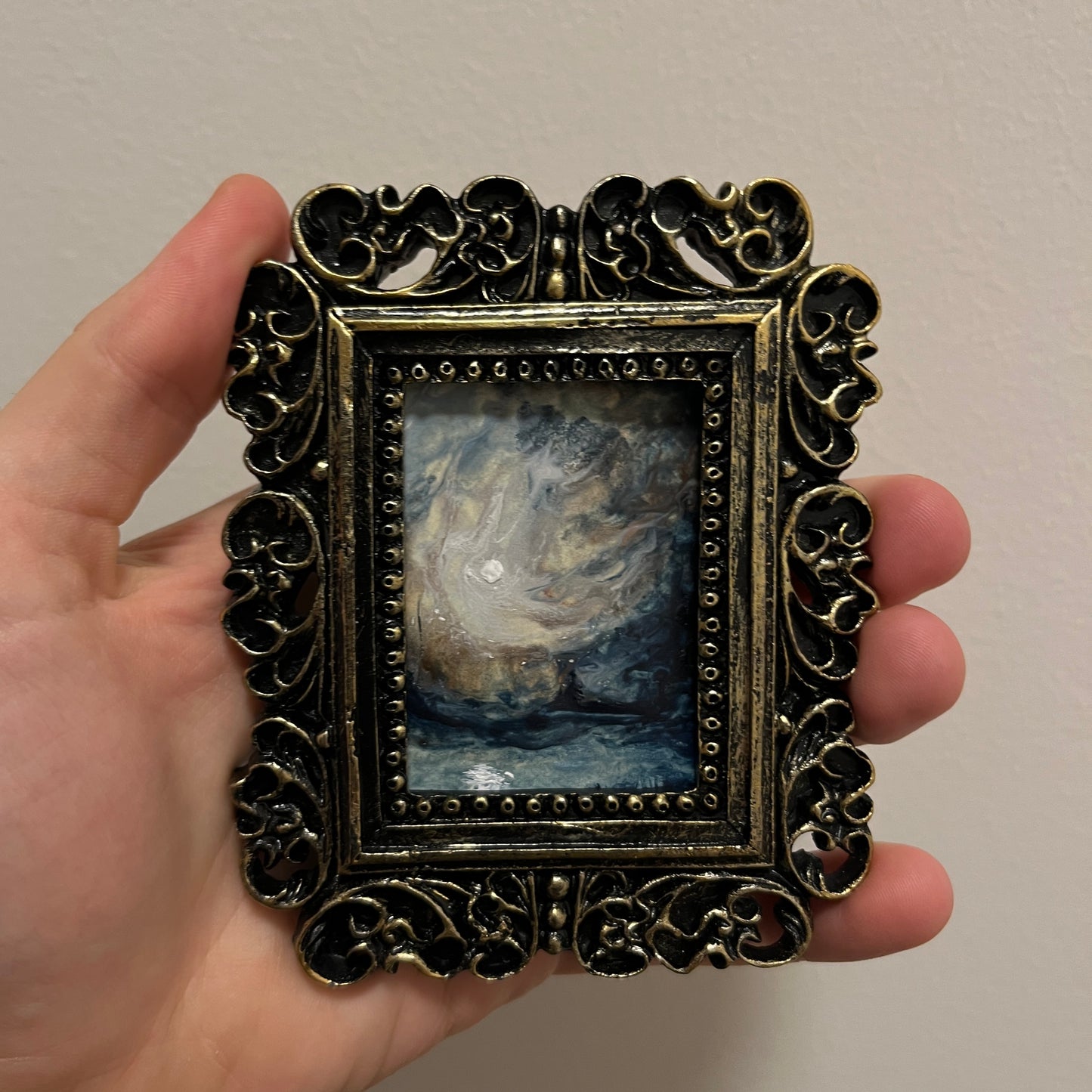 The Tempest of Light – Original Miniature Gothic Seascape