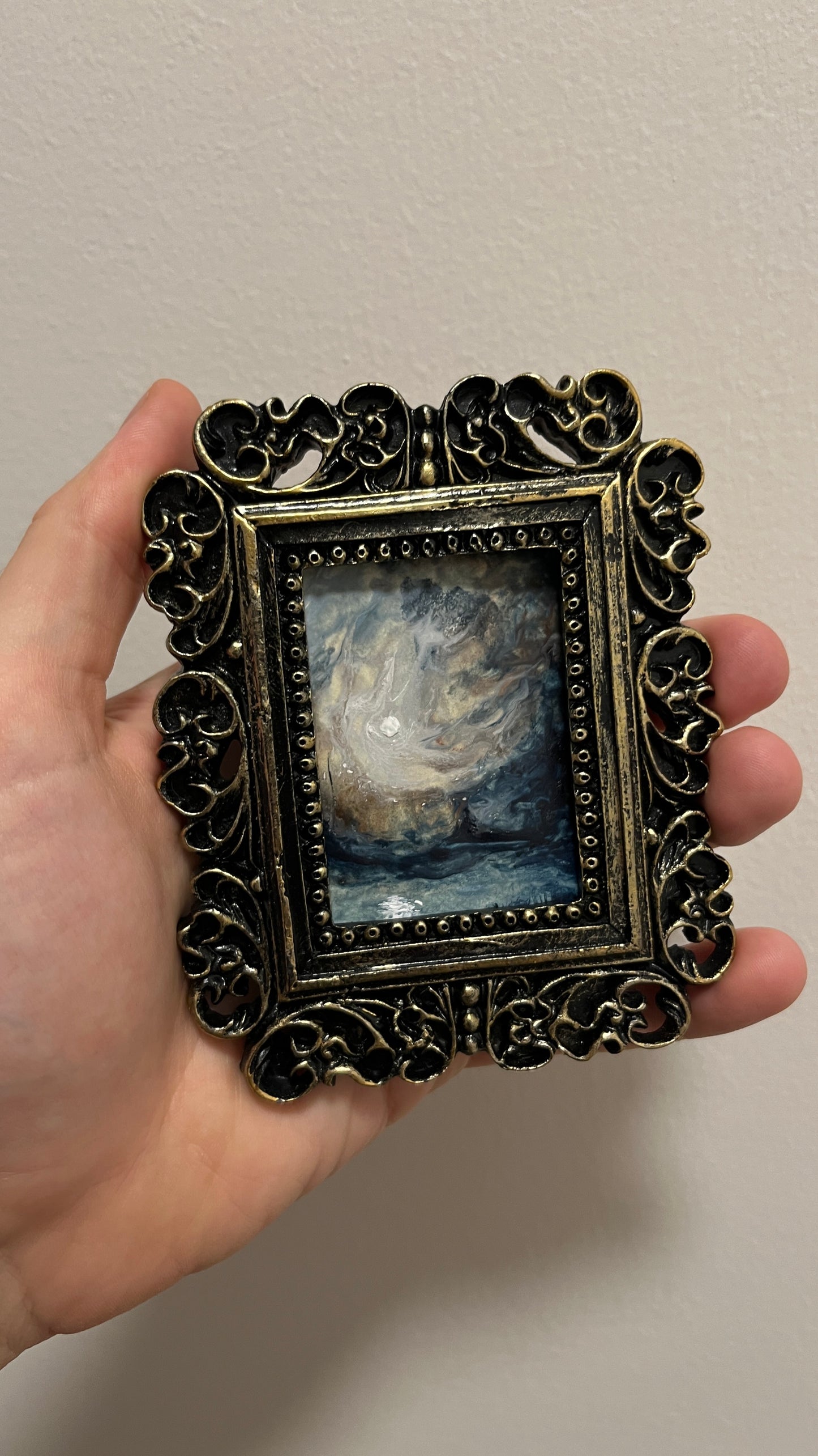 The Tempest of Light – Original Miniature Gothic Seascape
