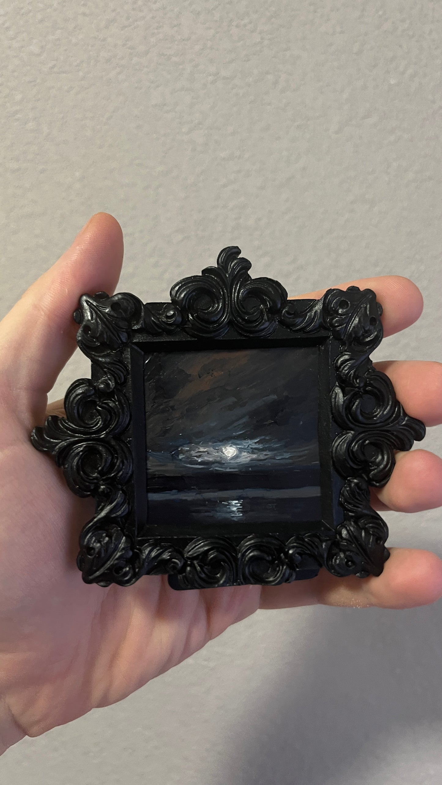 Small Framed Nocturne  - Acrylic Miniature
