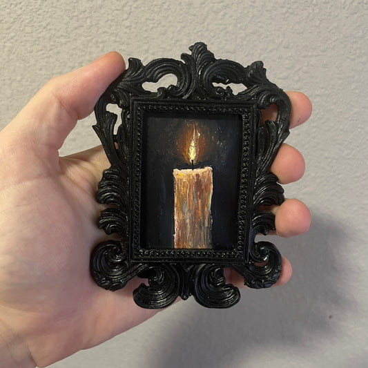 Gothic Candle  - Framed Original Painting