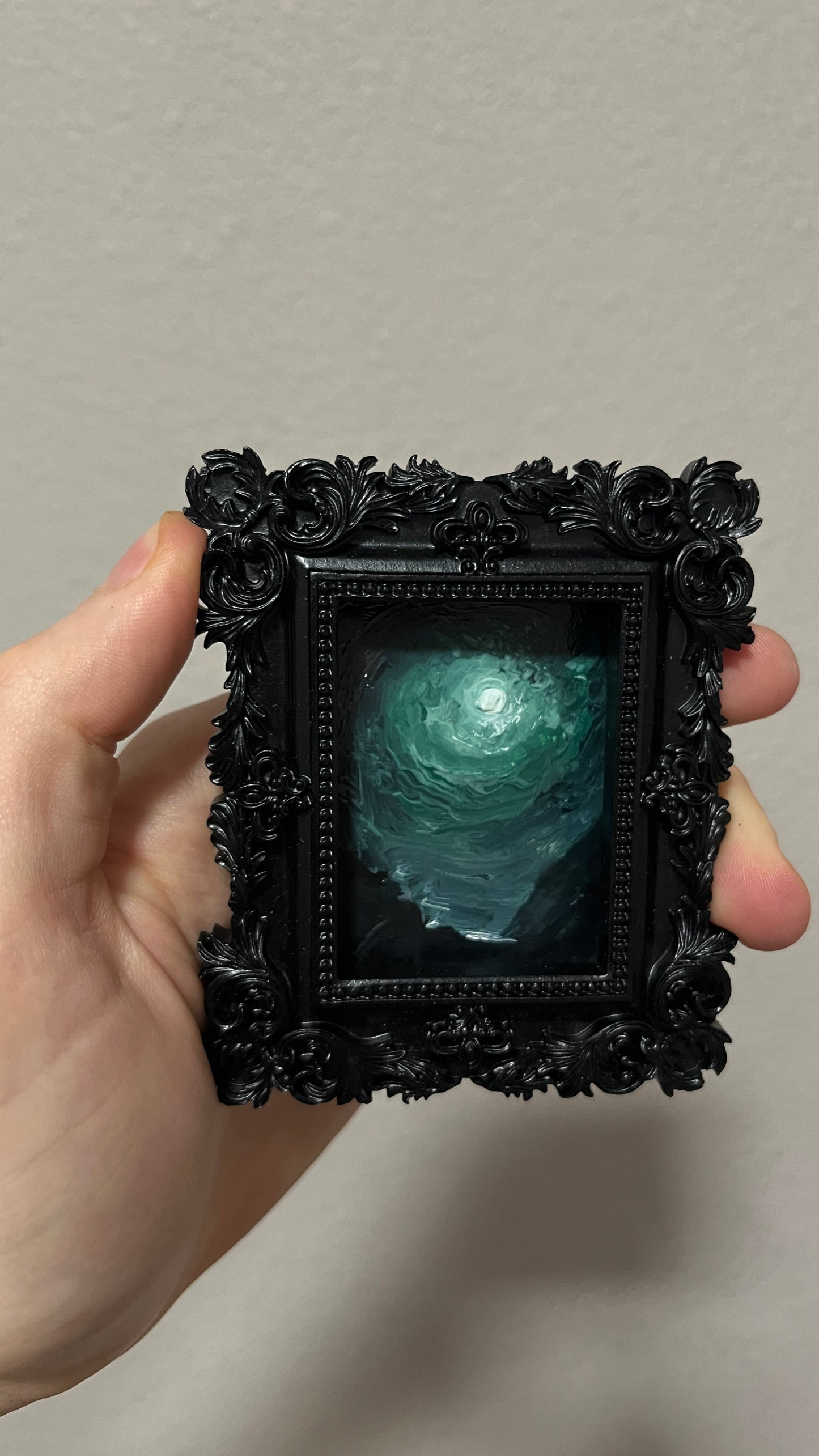 Abyssal Moonwell - Original Framed Painting