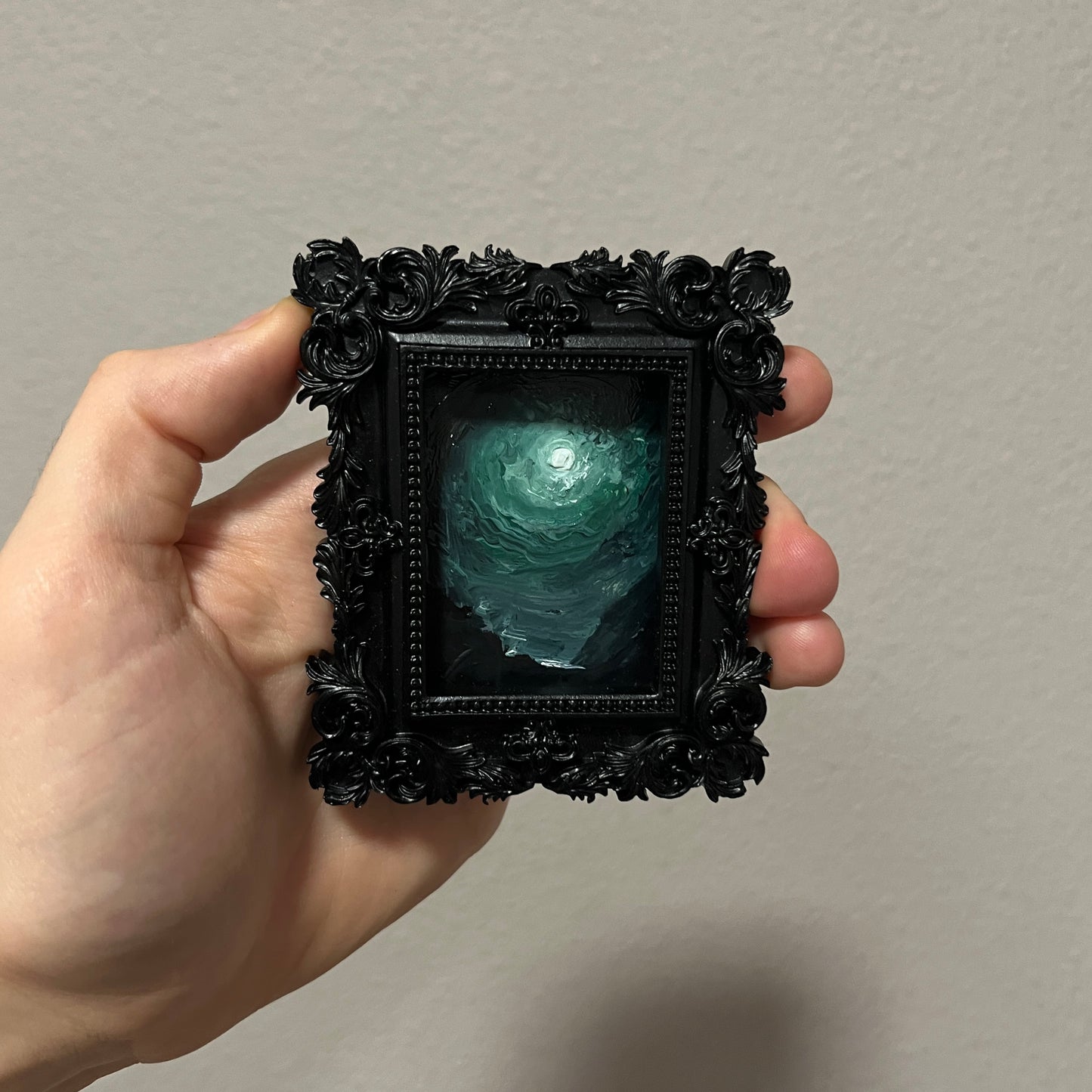Abyssal Moonwell - Original Framed Painting