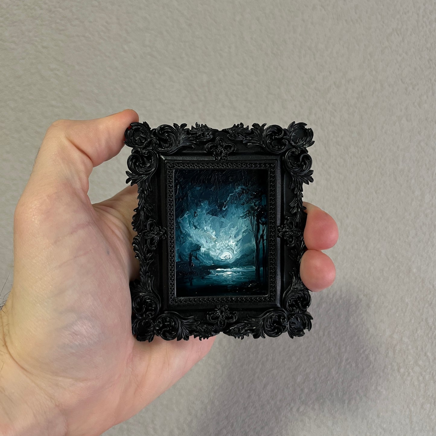 Moonlit Expanse - Original Framed Painting