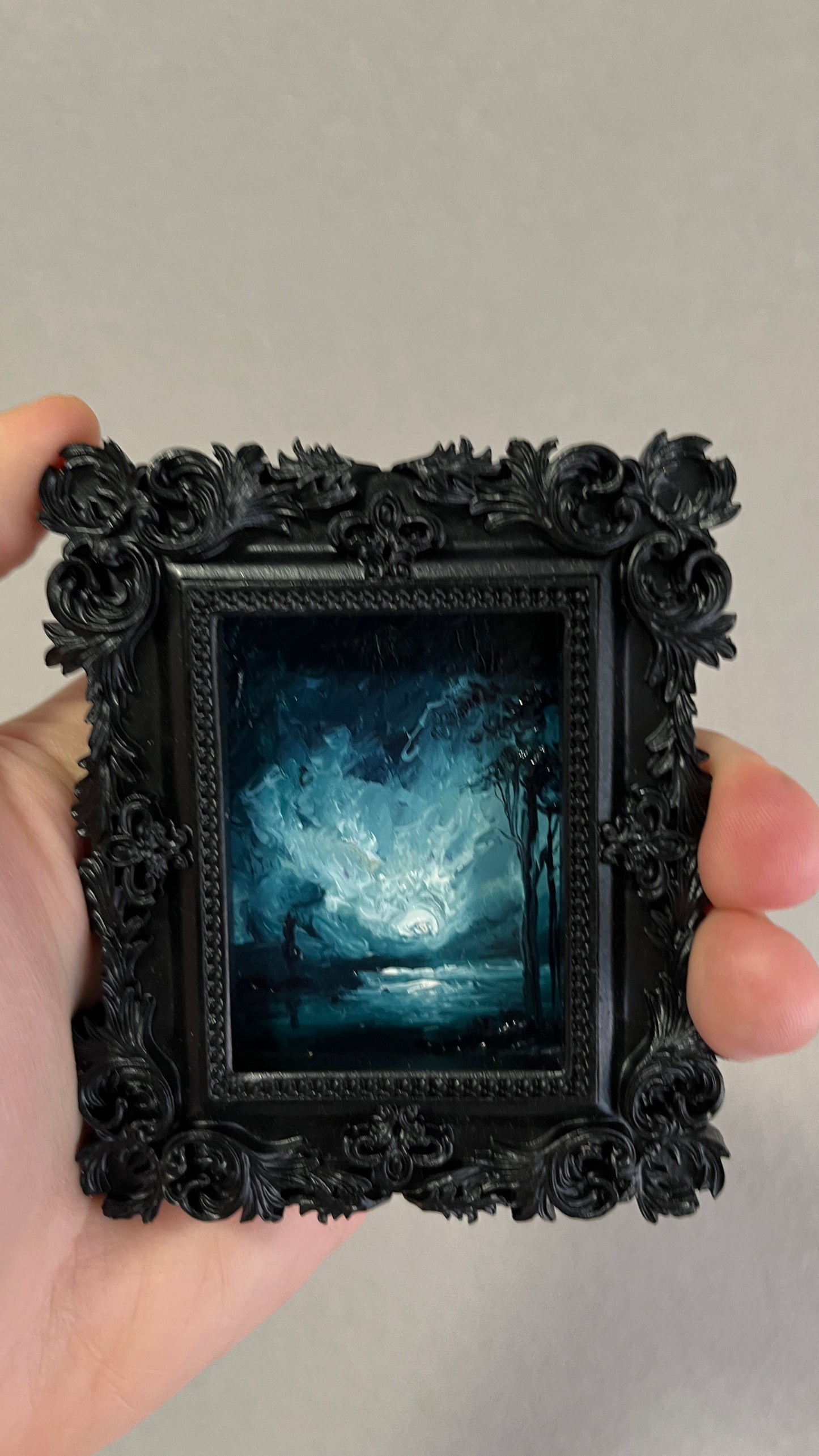 Moonlit Expanse - Original Framed Painting