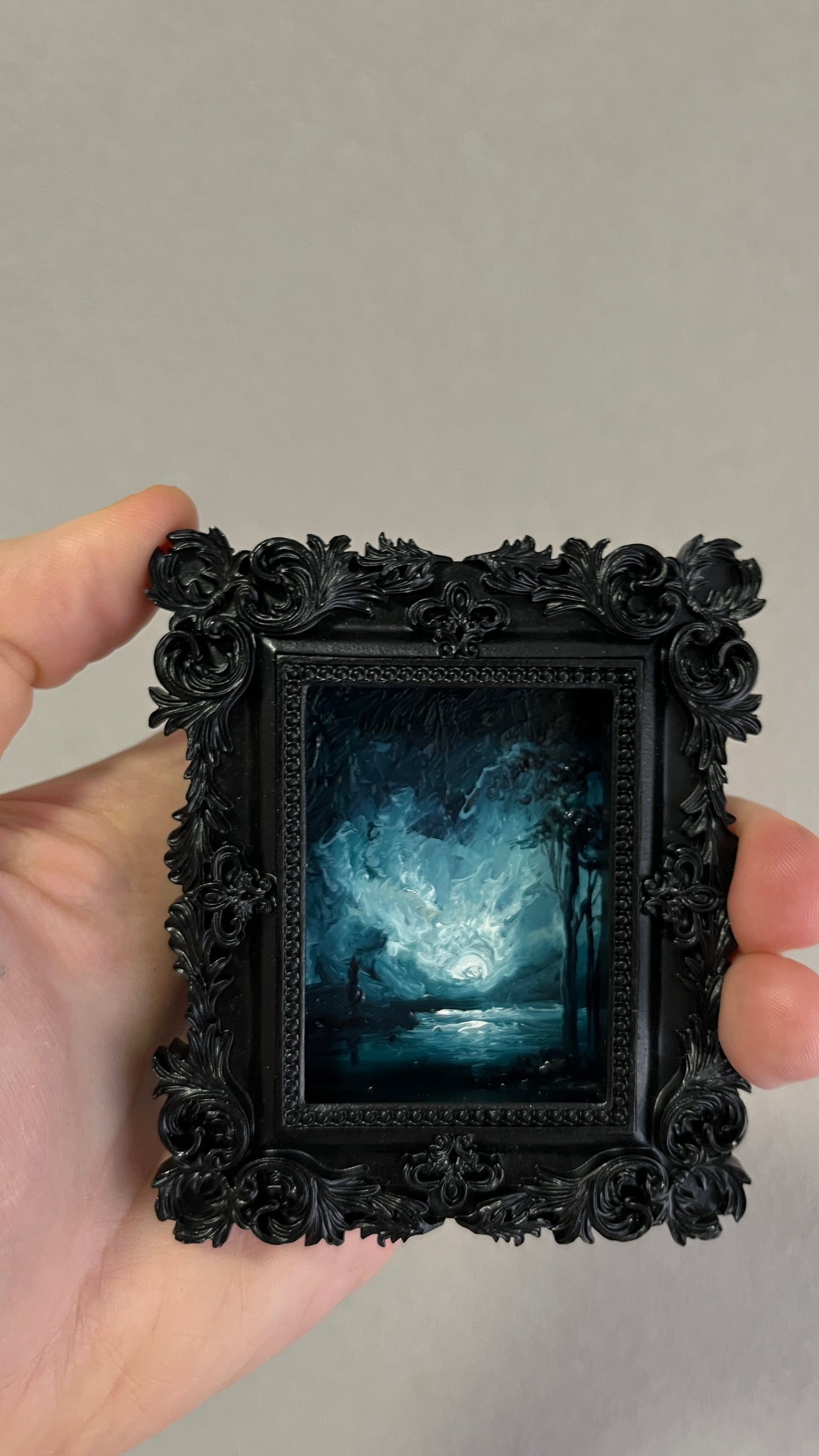 Moonlit Expanse - Original Framed Painting