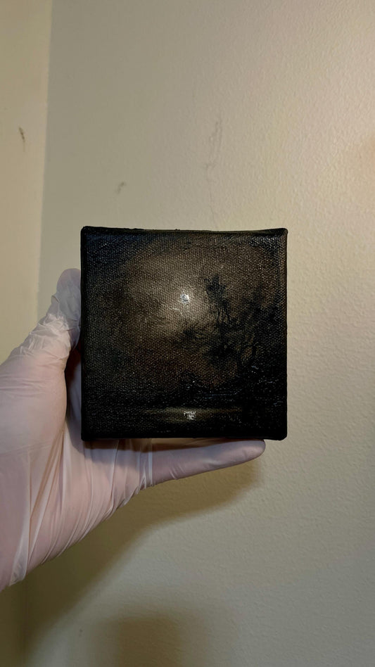 Mystery - Original Oil Painting on Canvas 4x4 inches
