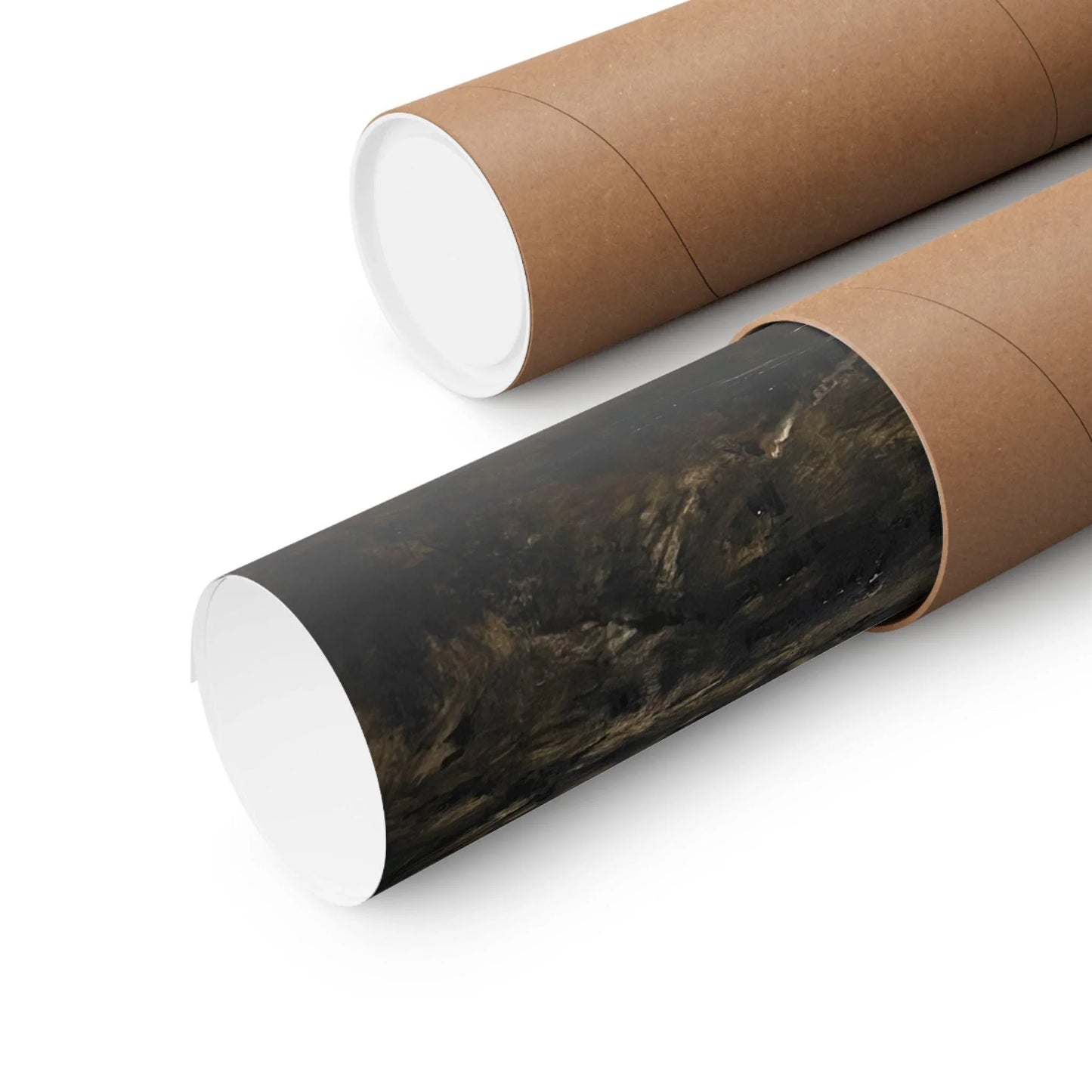 Dark academia oil painting print rolled in protective tube