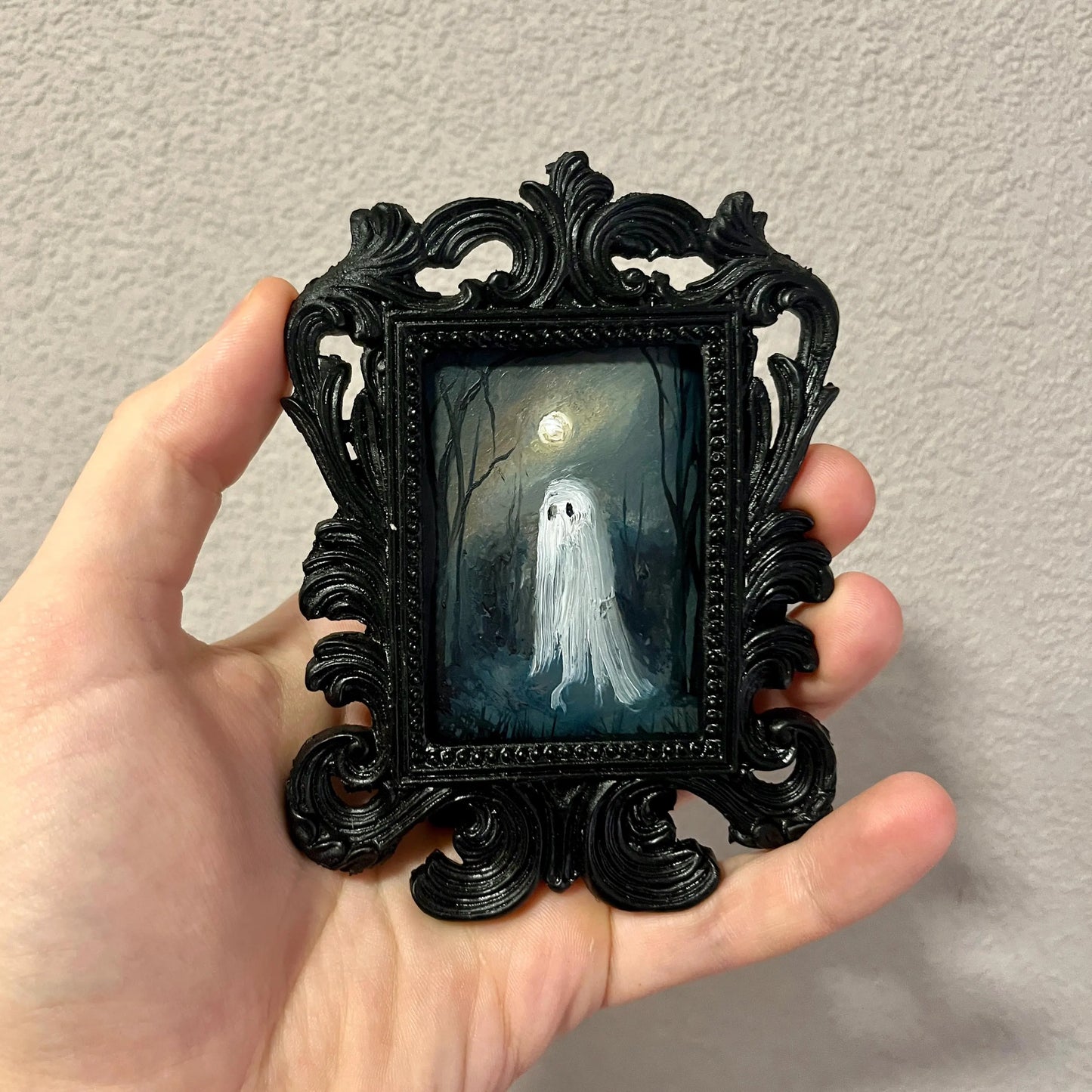 Mini ghost in the forest - Original Painting