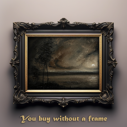 Twilight Reverie – Original Gothic Oil Painting 24x30 cm (9.4×12 in)