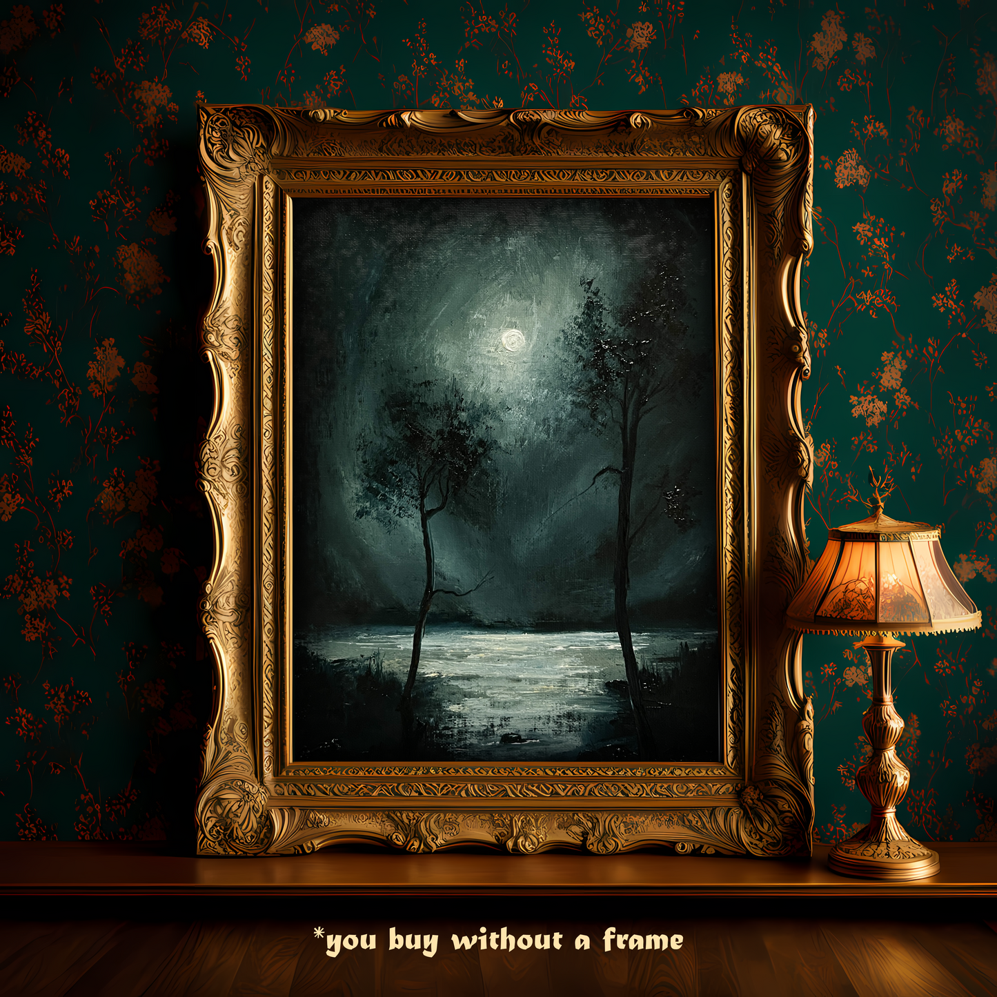 Keepers of the Silence – Original Gothic Oil Painting 24x30 cm (9.4×12 in)